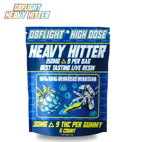 D8FLIGHT HEAVY HITTER DELTA 9 LIVE RESIN GUMMIES 150MG/5CT/PK